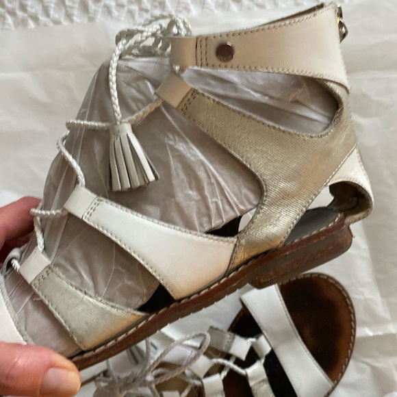 Geox Lace Up Gladiator Leather Sandals - Picture 5 of 16